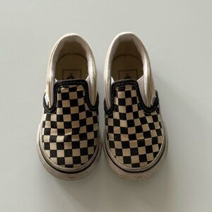 Vans Kids Black and White Checkered Sneakers